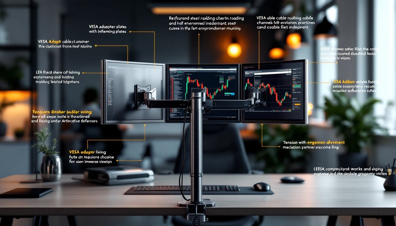 triple monitor arm